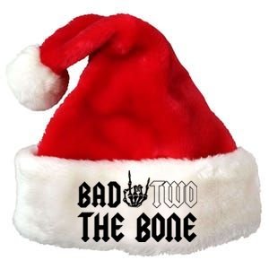 2nd Birthday Bad Two The Bone Party Premium Christmas Santa Hat