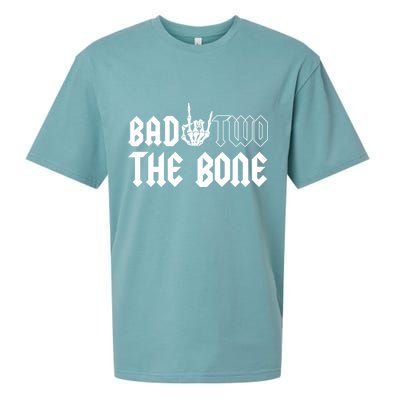2nd Birthday Bad Two The Bone Party Sueded Cloud Jersey T-Shirt