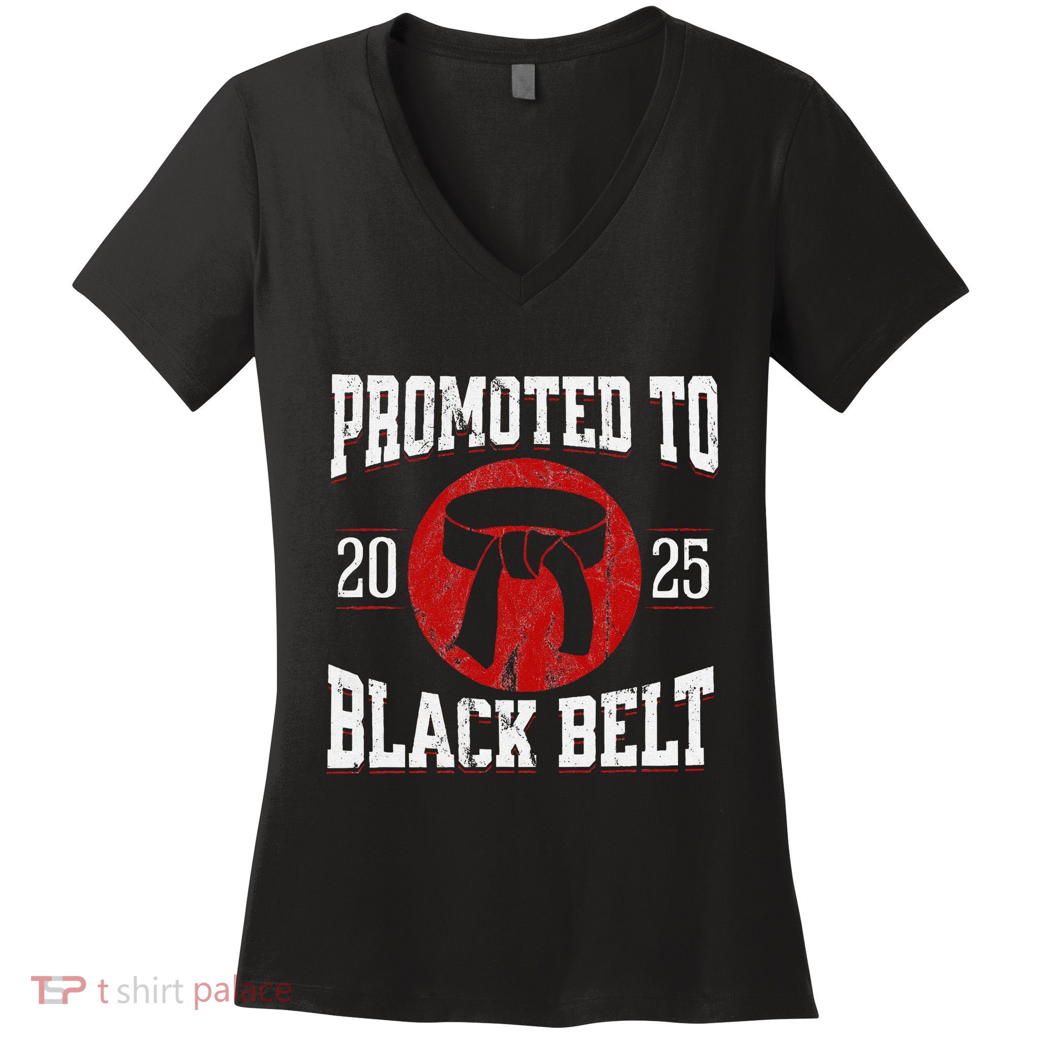 2025 Black Belt Achievement Tang Soo Do Karate Taekwondo Gift Women's V-Neck T-Shirt