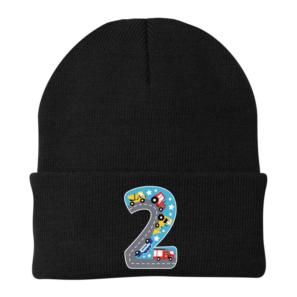 2nd Birthday Car Carpet 2 Year Old Car Gift Beanie