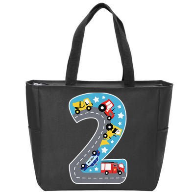 2nd Birthday Car Carpet 2 Year Old Car Gift Zip Tote Bag