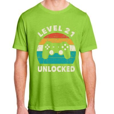 21st Birthday Decoration Gift Level 21 Unlocked Video Gamer Adult ChromaSoft Performance T-Shirt