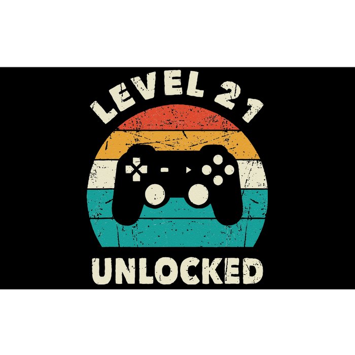 21st Birthday Decoration Gift Level 21 Unlocked Video Gamer Bumper Sticker