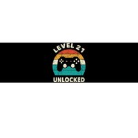 21st Birthday Decoration Gift Level 21 Unlocked Video Gamer Bumper Sticker