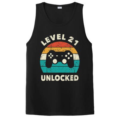 21st Birthday Decoration Gift Level 21 Unlocked Video Gamer PosiCharge Competitor Tank