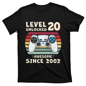 20 Birthday Decorations Gamer Video 2003 20th Birthday T-Shirt