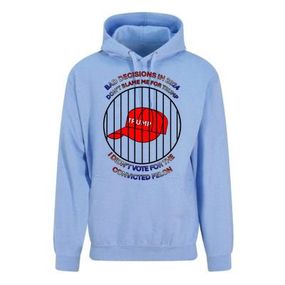 2024 Bad Decisionsdon’T Blame Me I Don’T Vote For Felons Unisex Surf Hoodie