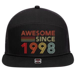 25 Birthday Decorations  Wo 1998 BDay 25th Birthday 7 Panel Mesh Trucker Snapback Hat