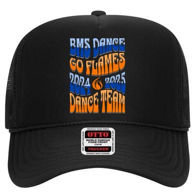 20242025 Bms Dance Team High Crown Mesh Back Trucker Hat