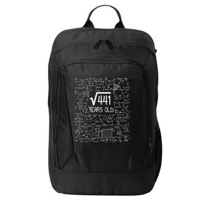 21st Birthday Design Square Root Of 441 21 Years Old City Backpack