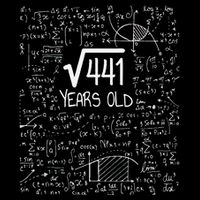 21st Birthday Design Square Root Of 441 21 Years Old Cropped Pullover Crew