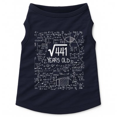 21st Birthday Design Square Root Of 441 21 Years Old Doggie Tank