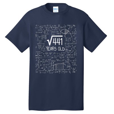 21st Birthday Design Square Root Of 441 21 Years Old Tall T-Shirt