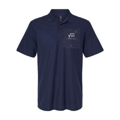 21st Birthday Design Square Root Of 441 21 Years Old Softstyle Adult Sport Polo