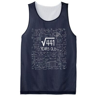 21st Birthday Design Square Root Of 441 21 Years Old Mesh Reversible Basketball Jersey Tank