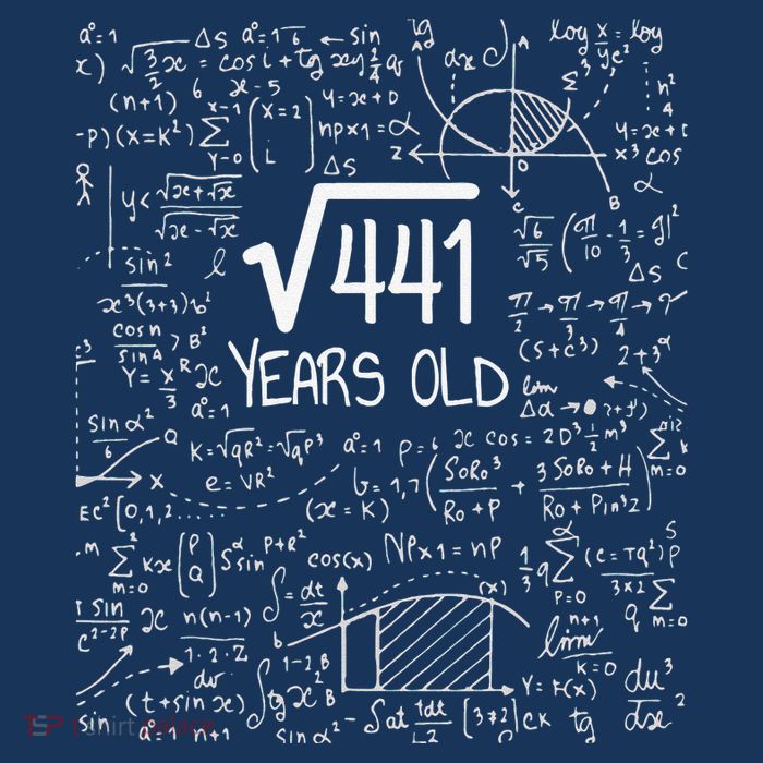 21st Birthday Design Square Root Of 441 21 Years Old Poster