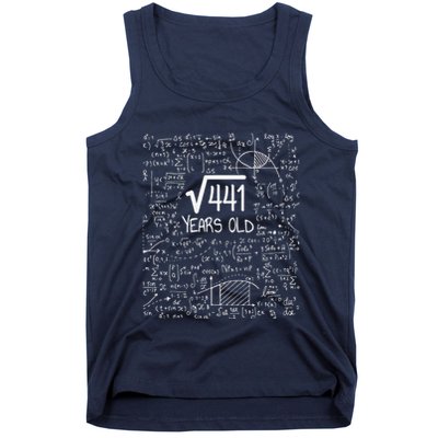21st Birthday Design Square Root Of 441 21 Years Old Tank Top