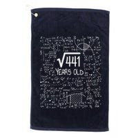 21st Birthday Design Square Root Of 441 21 Years Old Golf Towel