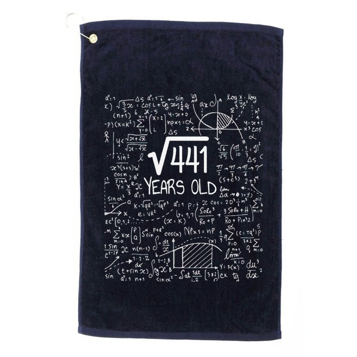 21st Birthday Design Square Root Of 441 21 Years Old Golf Towel