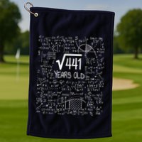 21st Birthday Design Square Root Of 441 21 Years Old Golf Towel