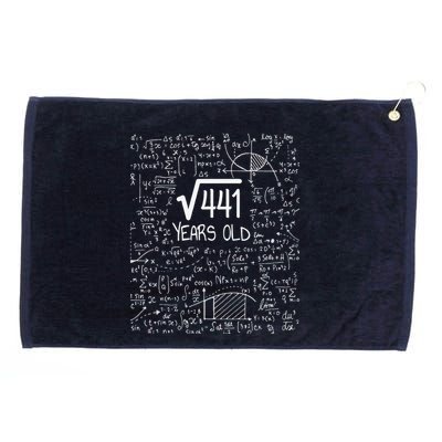 21st Birthday Design Square Root Of 441 21 Years Old Grommeted Golf Towel