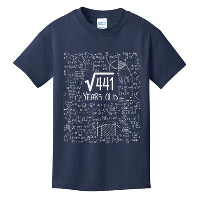 21st Birthday Design Square Root Of 441 21 Years Old Kids T-Shirt