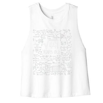 21st Birthday Design Square Root Of 441 21 Years Old Women's Racerback Cropped Tank