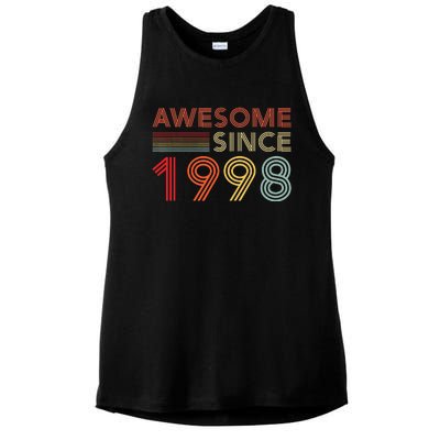 25 Birthday Decorations 1998 BDay 25th Birthday Ladies PosiCharge Tri-Blend Wicking Tank