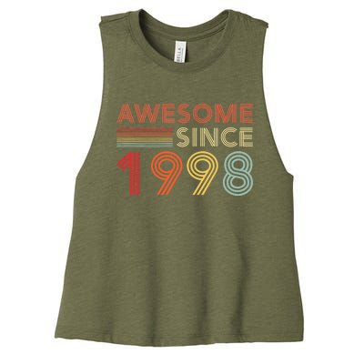 25 Birthday Decorations 1998 BDay 25th Birthday Women's Racerback Cropped Tank