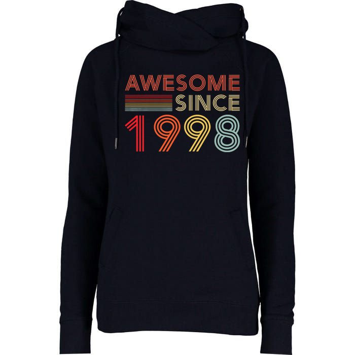 25 Birthday Decorations 1998 BDay 25th Birthday Womens Funnel Neck Pullover Hood