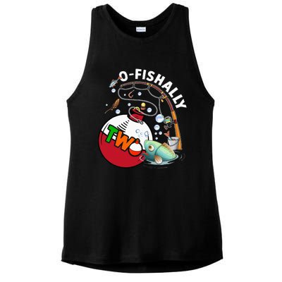 2nd Bday Fishing Theme For And O-Fishally 2 Ladies PosiCharge Tri-Blend Wicking Tank