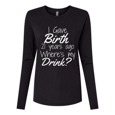 21st Birthday For Mom 21 Year Old Child Son Daughter Gift Womens Cotton Relaxed Long Sleeve T-Shirt