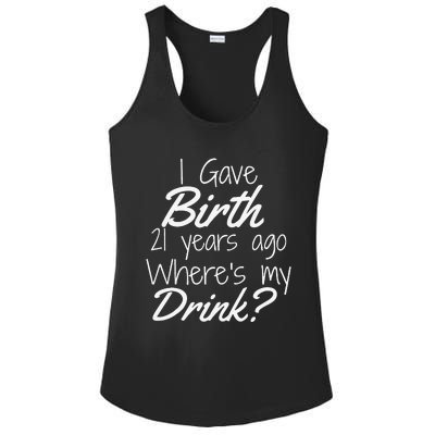 21st Birthday For Mom 21 Year Old Child Son Daughter Gift Ladies PosiCharge Competitor Racerback Tank