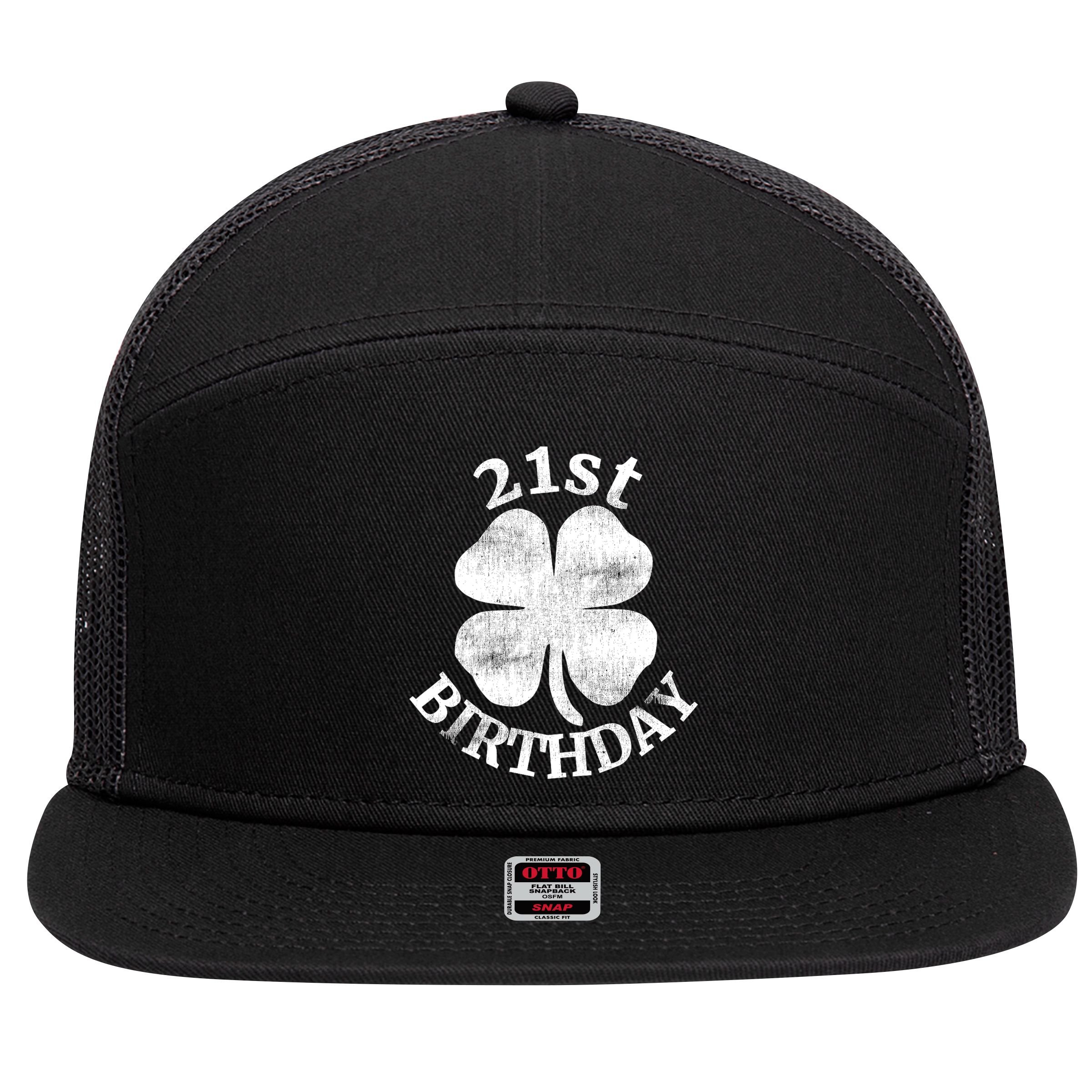 21st Birthday Funny St. Patricks Day Party Beer Gift 7 Panel Mesh Trucker Snapback Hat
