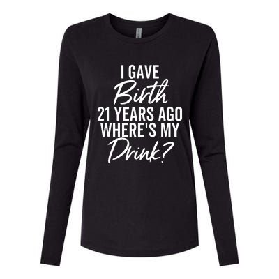 21st Birthday For Mom 21 Year Old Child Son Daughter Womens Cotton Relaxed Long Sleeve T-Shirt