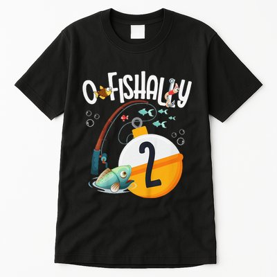 2nd Birthday Fishing Theme For And OFishally 2 Tall T-Shirt