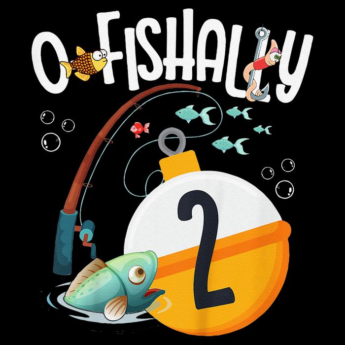 2nd Birthday Fishing Theme For And OFishally 2 16 in Basic Backpack