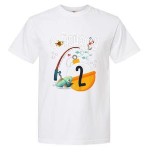 2nd Birthday Fishing Theme For And OFishally 2 Garment-Dyed Heavyweight T-Shirt