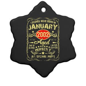 21st Birthday Gift 21 Year Old Legend Since January 2002 Ceramic Star Ornament