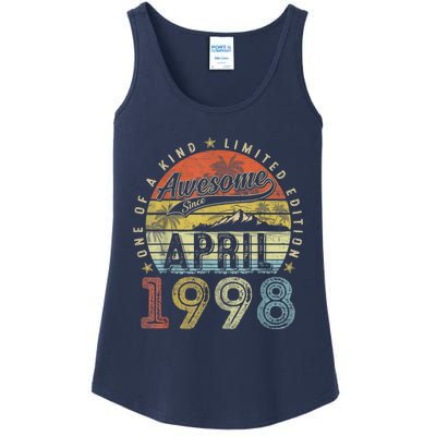 25th Birthday Gift Awesome Since April 1998 25 Year Old Ladies Essential Tank