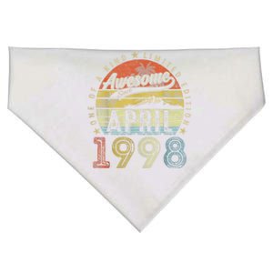 25th Birthday Gift Awesome Since April 1998 25 Year Old USA-Made Doggie Bandana