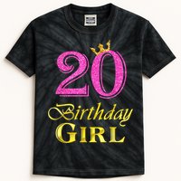 20th Birthday Girl Princess Shirt 20 Years Old 20th Birthday Kids Tie-Dye T-Shirt