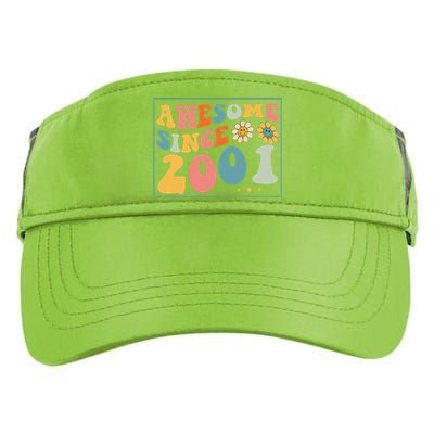 22st Birthday Gifts Awesome Since 2001 22 Years Old Groovy Adult Drive Performance Visor