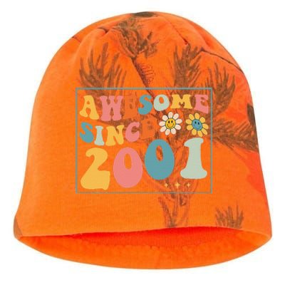 22st Birthday Gifts Awesome Since 2001 22 Years Old Groovy Kati - Camo Knit Beanie