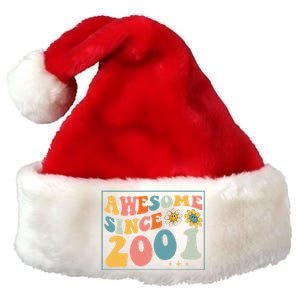 22st Birthday Gifts Awesome Since 2001 22 Years Old Groovy Premium Christmas Santa Hat