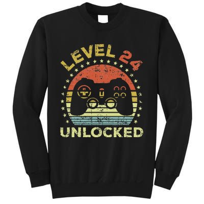 24th Birthday Gaming Level 24 Unlocked Sweatshirt