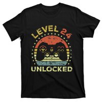 24th Birthday Gaming Level 24 Unlocked T-Shirt