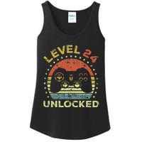 24th Birthday Gaming Level 24 Unlocked Ladies Essential Tank