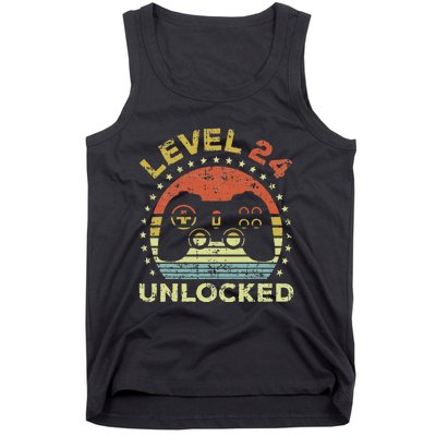 24th Birthday Gaming Level 24 Unlocked Tank Top