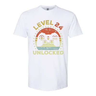 24th Birthday Gaming Level 24 Unlocked Softstyle CVC T-Shirt